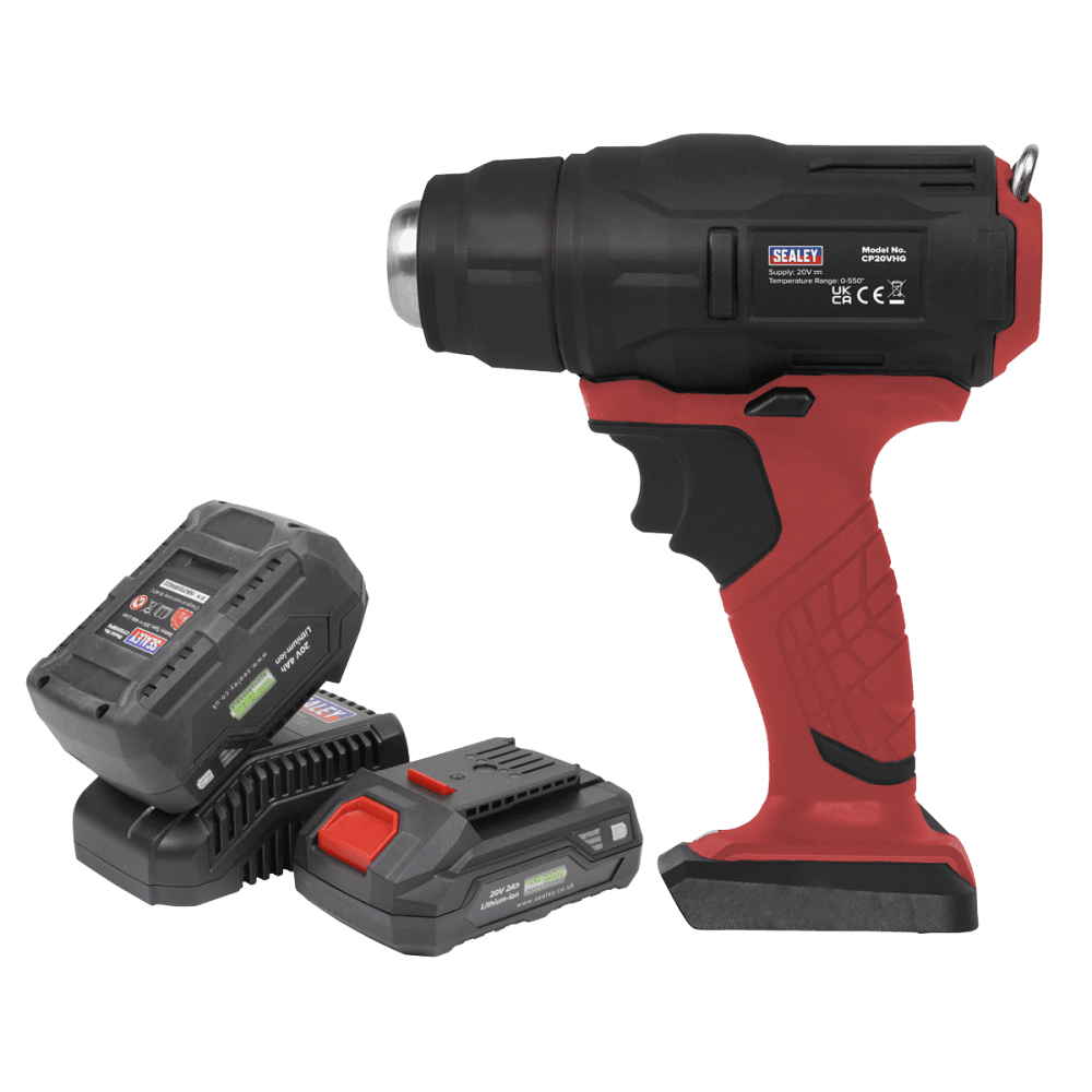 Sealey Cordless Hot Air Gun Kit 20V - 2 Batteries Model No- CP20VHGKIT2