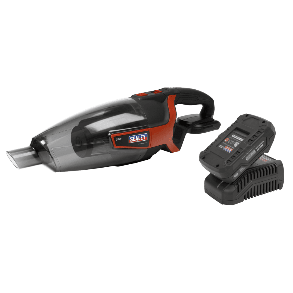 Sealey Cordless Handheld Vacuum Cleaner Kit 650ml 20V 2Ah Model No- CP20VCVKIT1