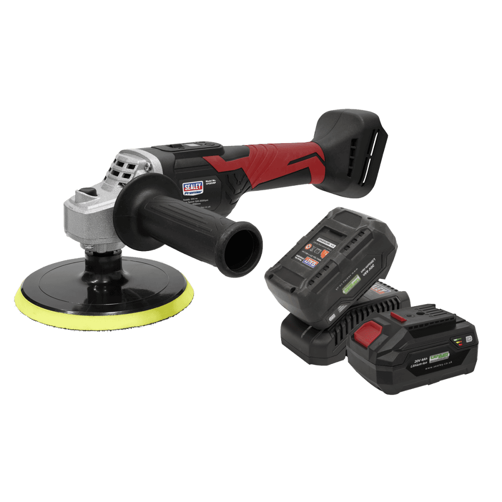 Sealey Cordless Rotary Polisher Kit 20V 150mm - 2 Batteries Model No- CP20VRPKIT2