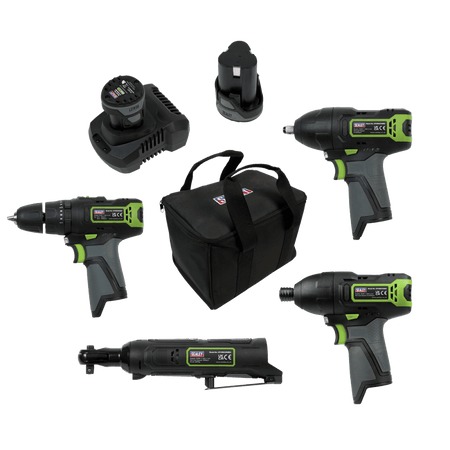 Sealey SV108 Series 4 x 10.8V Cordless Combo Kit - 2 Batteries Model No- CP108VCOMBO2