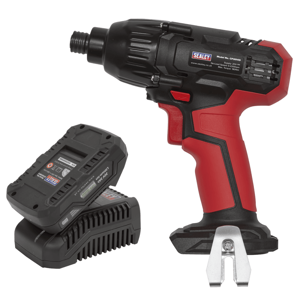 Sealey Impact Driver Kit 1/4" Hex Drive 20V 2Ah Model No- CP20VIDKIT1