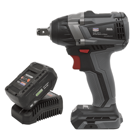 Sealey Brushless Impact Wrench Kit 1/2"Sq Drive 20V 300Nm 4Ah Model No- CP20VIWXKIT1