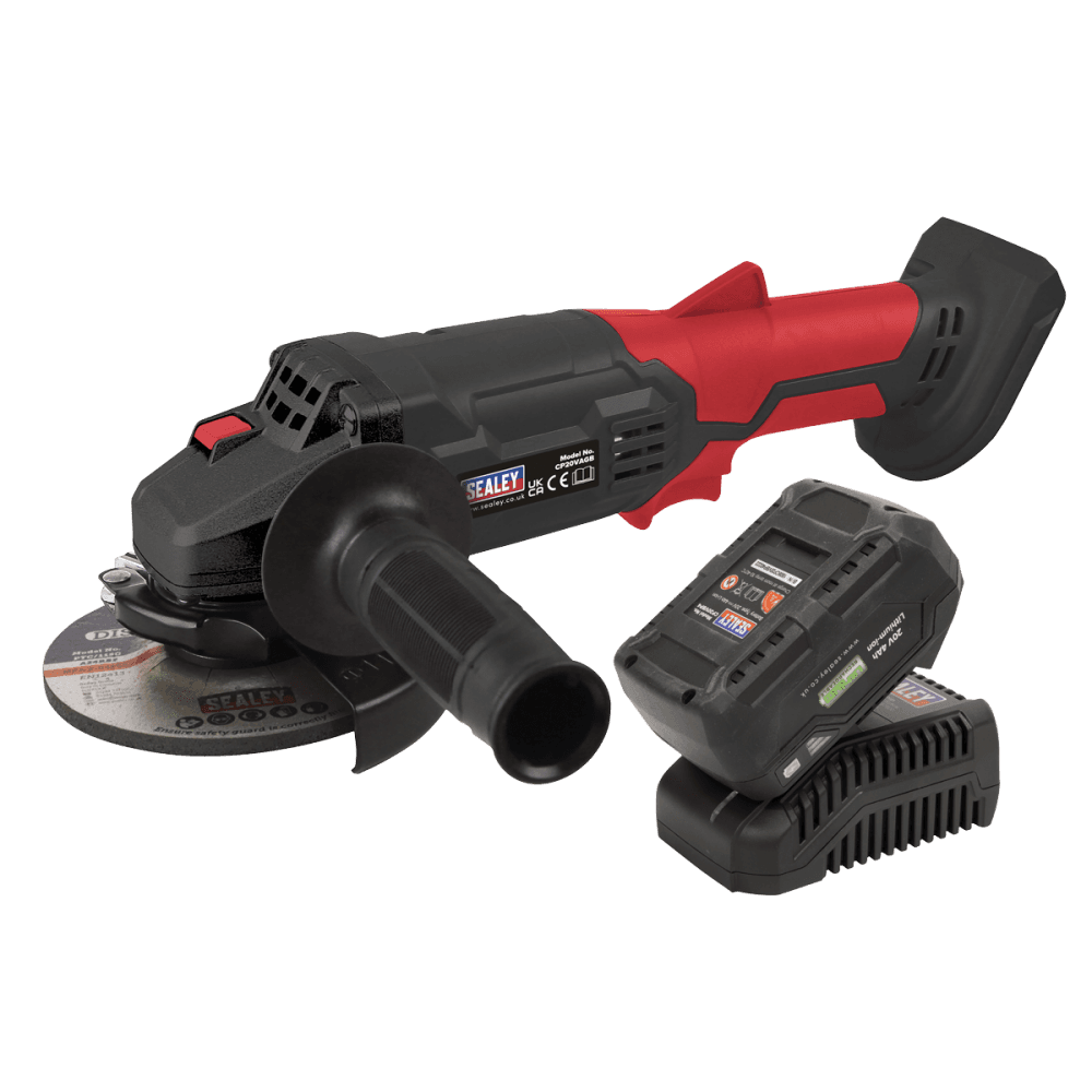 Sealey Cordless Angle Grinder Kit 115mm 20V 4Ah Model No- CP20VAGBKIT1