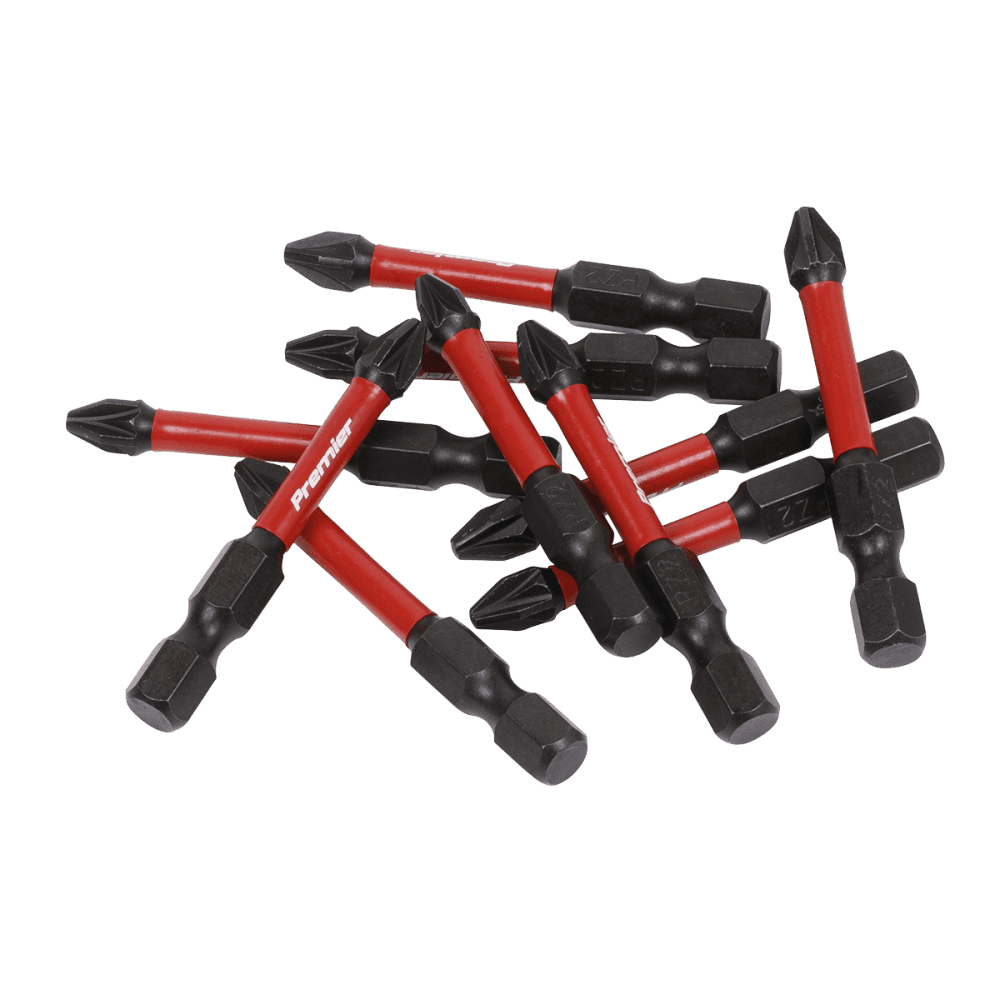 Sealey Pozi #2 Impact Power Tool Bits 50mm - 10pc Model No- AK8275