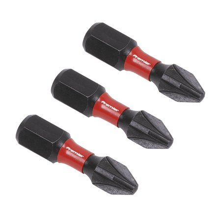 Sealey Pozi #2 Impact Power Tool Bits 25mm - 3pc Model No- AK8208