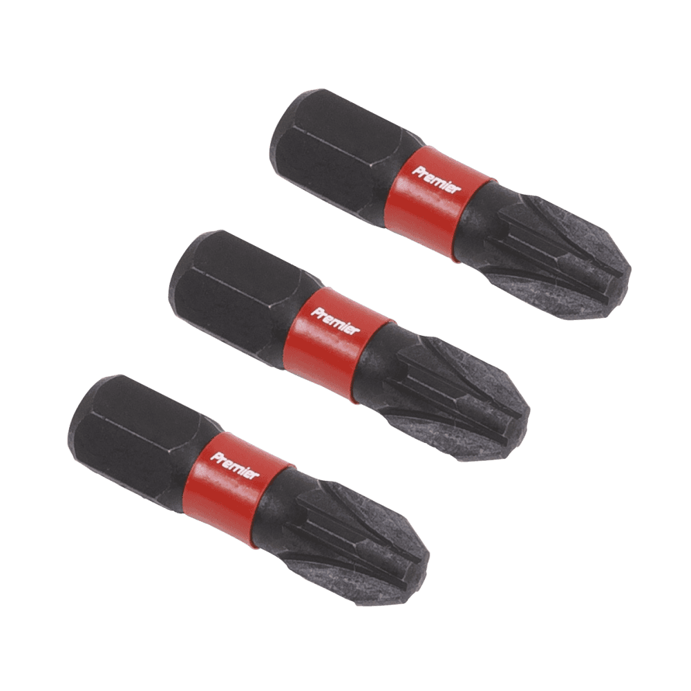 Sealey Pozi #3 Impact Power Tool Bits 25mm - 3pc Model No- AK8209