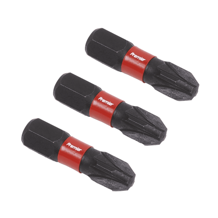 Sealey Pozi #3 Impact Power Tool Bits 25mm - 3pc Model No- AK8209