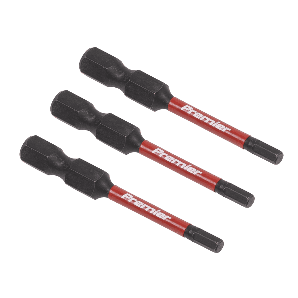 Sealey Hex 3mm Impact Power Tool Bits 50mm - 3pc Model No- AK8236