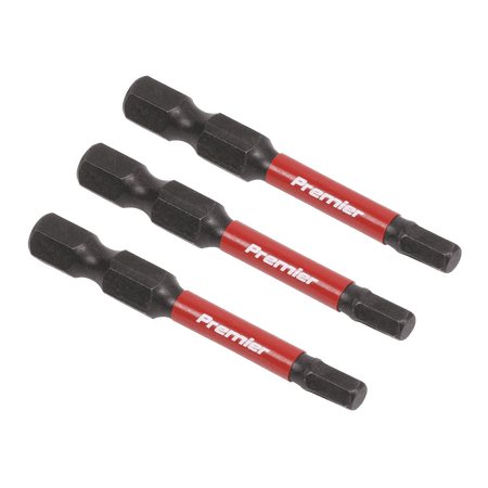 Sealey Hex 4mm Impact Power Tool Bits 50mm - 3pc Model No- AK8237