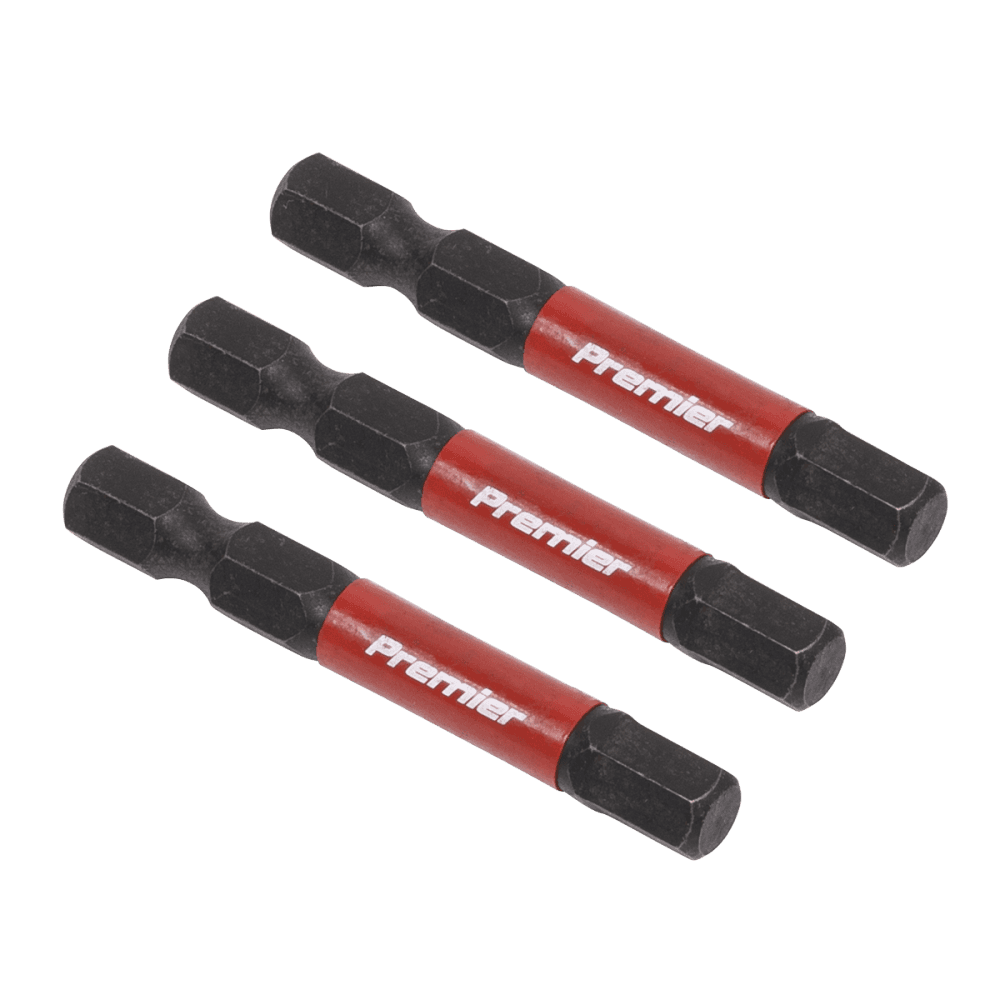 Sealey Hex 6mm Impact Power Tool Bits 50mm - 3pc Model No- AK8239