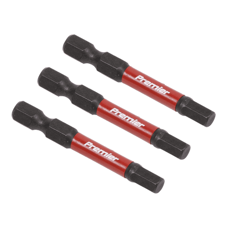 Sealey Hex 5mm Impact Power Tool Bits 50mm - 3pc Model No- AK8238