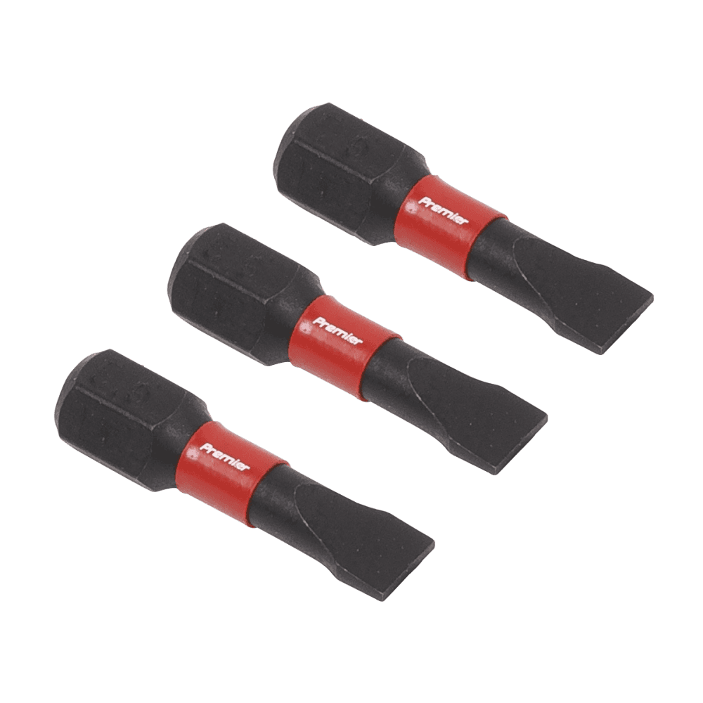 Sealey Slotted 5.5mm Impact Power Tool Bits 25mm - 3pc Model No- AK8202