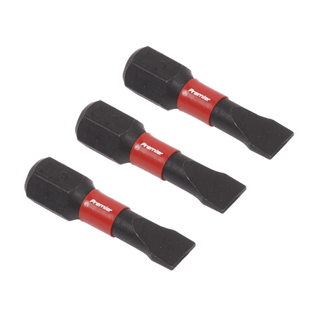 Sealey Slotted 5.5mm Impact Power Tool Bits 25mm - 3pc Model No- AK8202