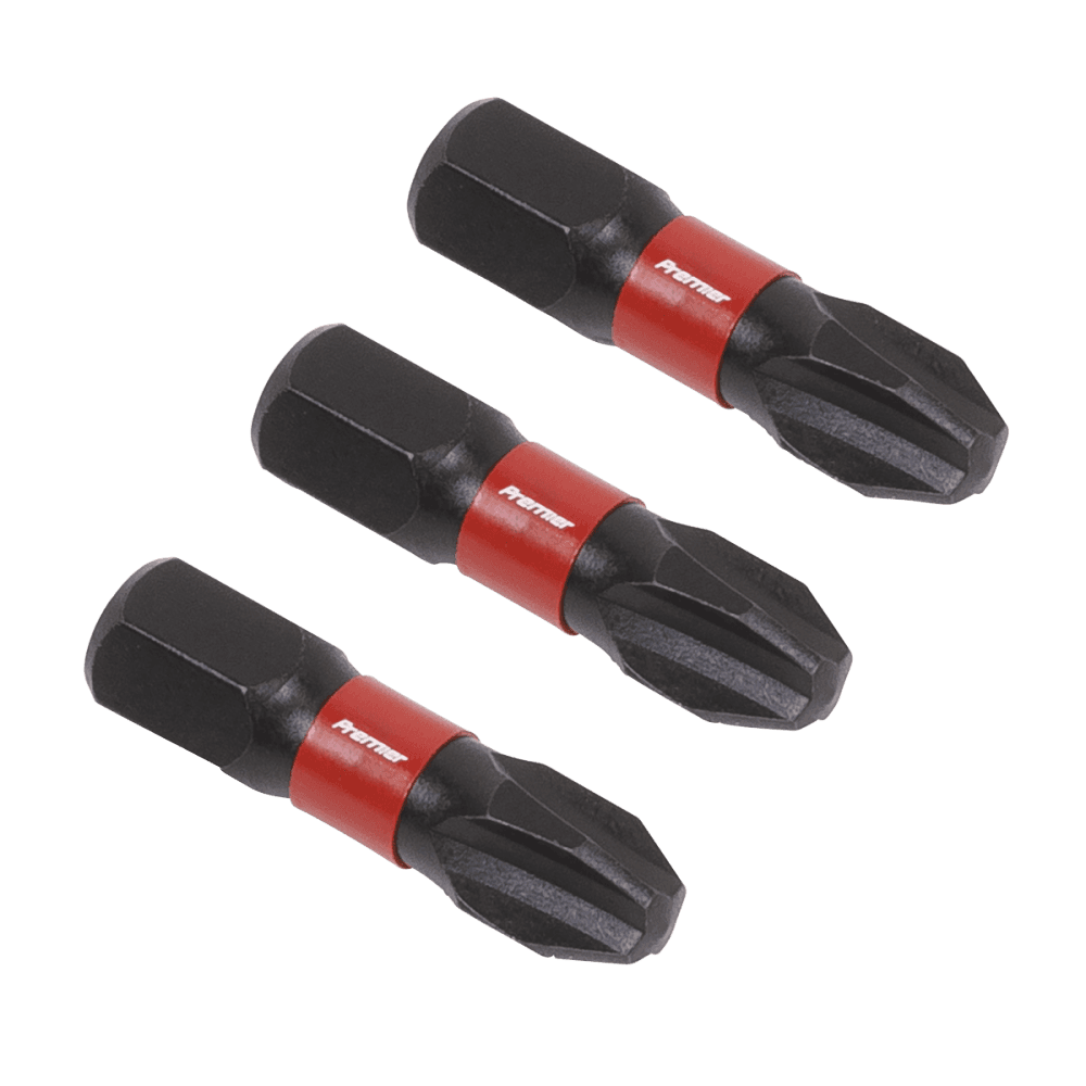 Sealey Phillips #3 Impact Power Tool Bits 25mm - 3pc Model No- AK8206