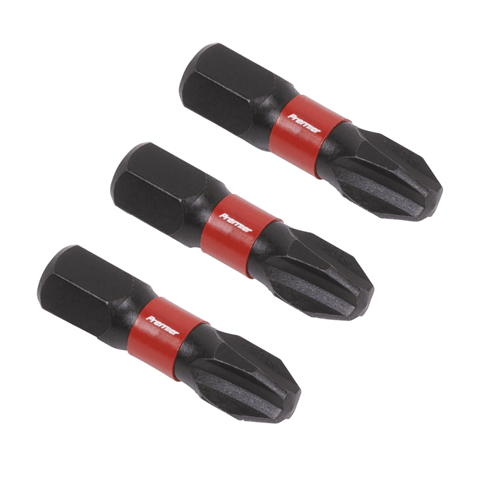 Sealey Phillips #3 Impact Power Tool Bits 25mm - 3pc Model No- AK8206