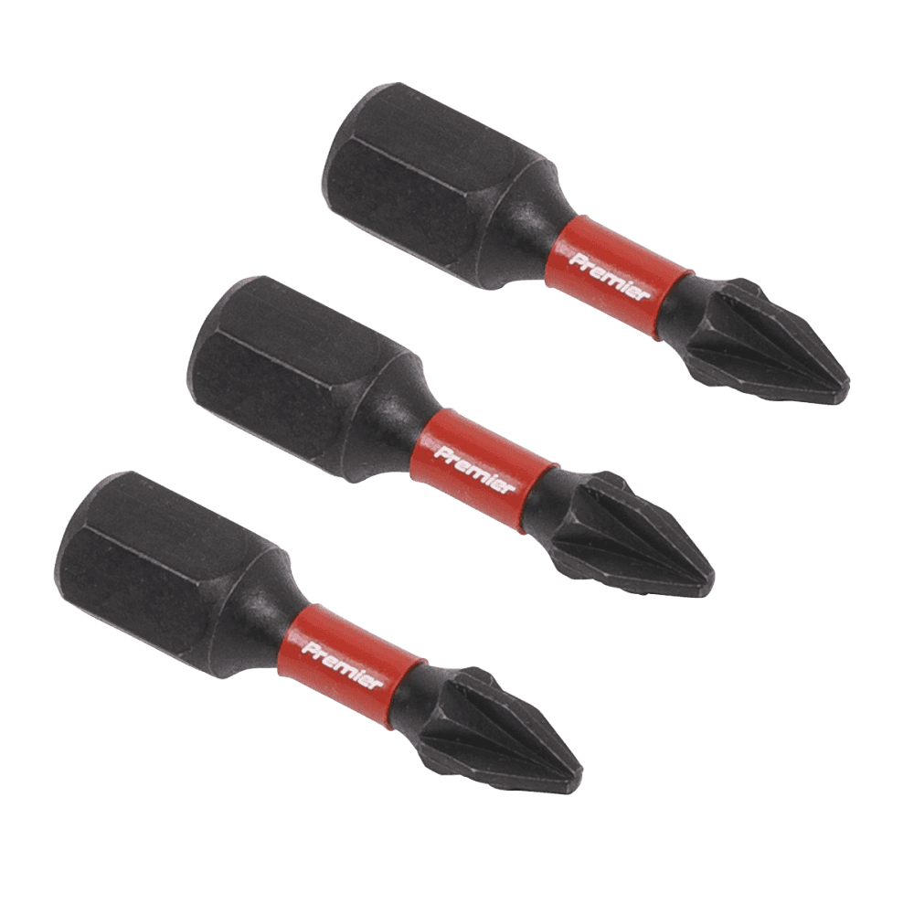 Sealey Pozi #1 Impact Power Tool Bits 25mm - 3pc Model No- AK8207
