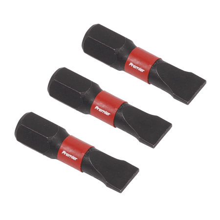 Sealey Slotted 6.5mm Impact Power Tool Bits 25mm - 3pc Model No- AK8203