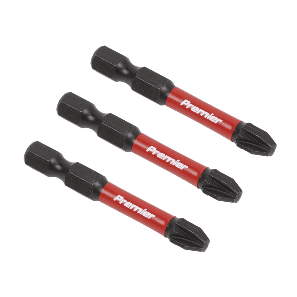 Sealey Pozi #3 Impact Power Tool Bits 50mm - 3pc Model No- AK8234