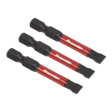 Sealey Slotted 6.5mm Impact Power Tool Bits 50mm - 3pc Model No- AK8228