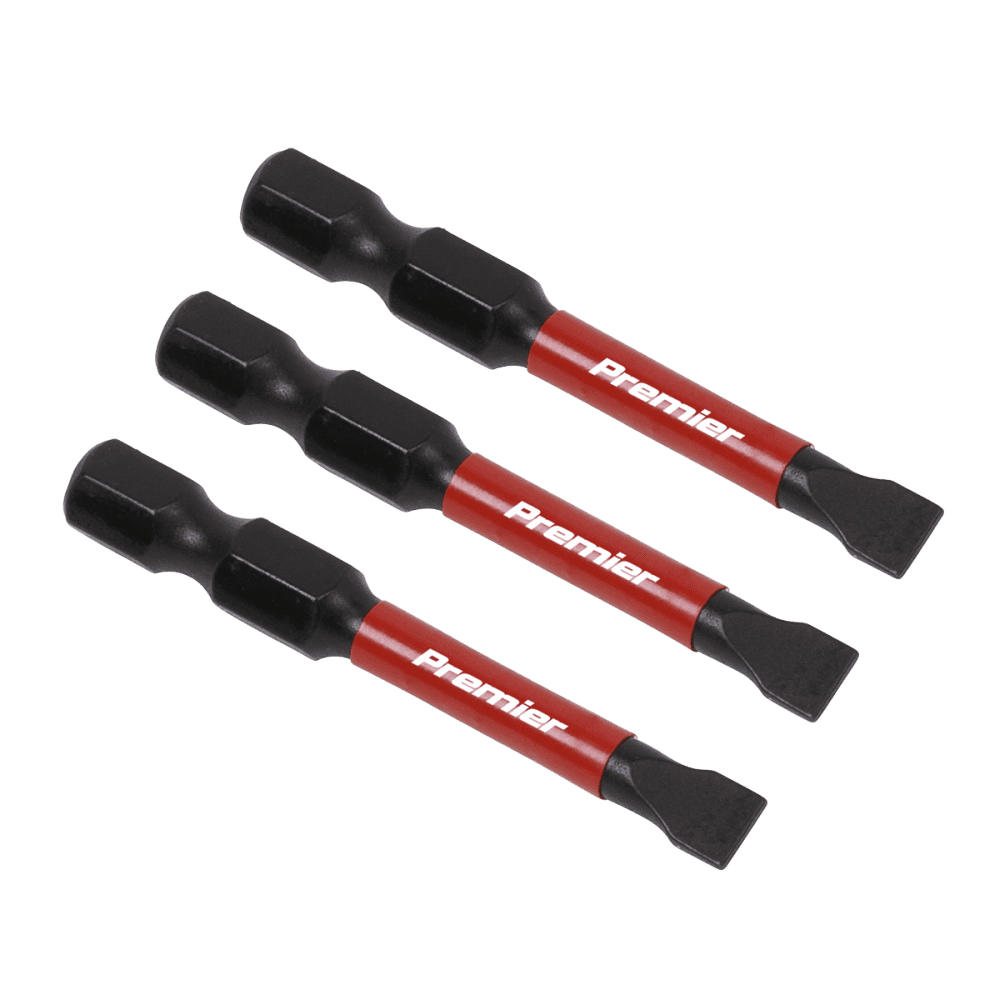 Sealey Slotted 5.5mm Impact Power Tool Bits 50mm - 3pc Model No- AK8227