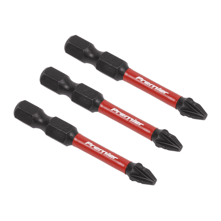 Sealey Pozi #2 Impact Power Tool Bits 50mm - 3pc Model No- AK8233