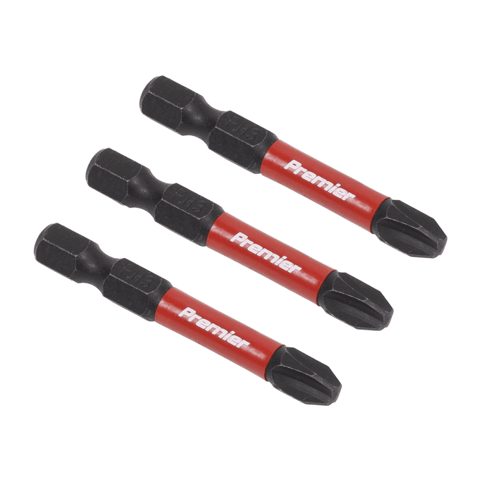 Sealey Phillips #3 Impact Power Tool Bits 50mm - 3pc Model No- AK8231