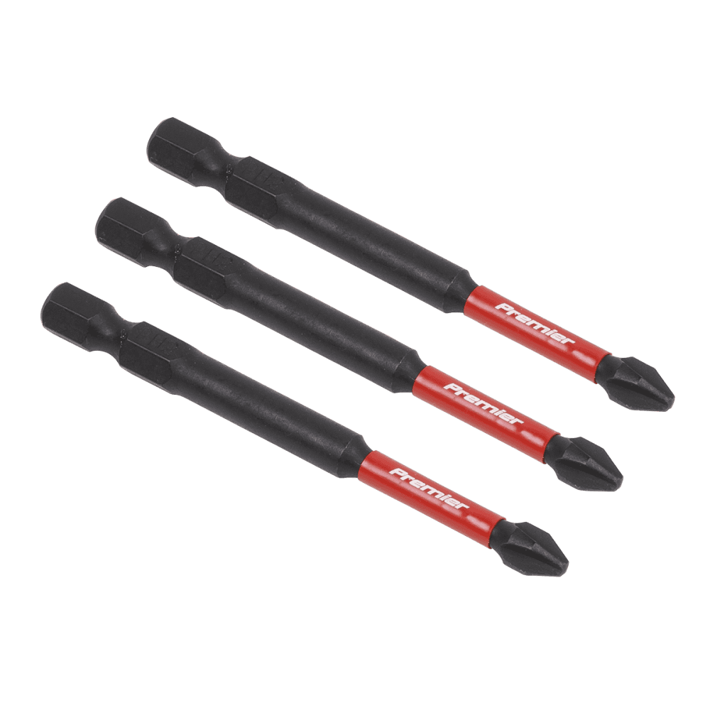 Sealey Phillips #2 Impact Power Tool Bits 75mm - 3pc Model No- AK8255