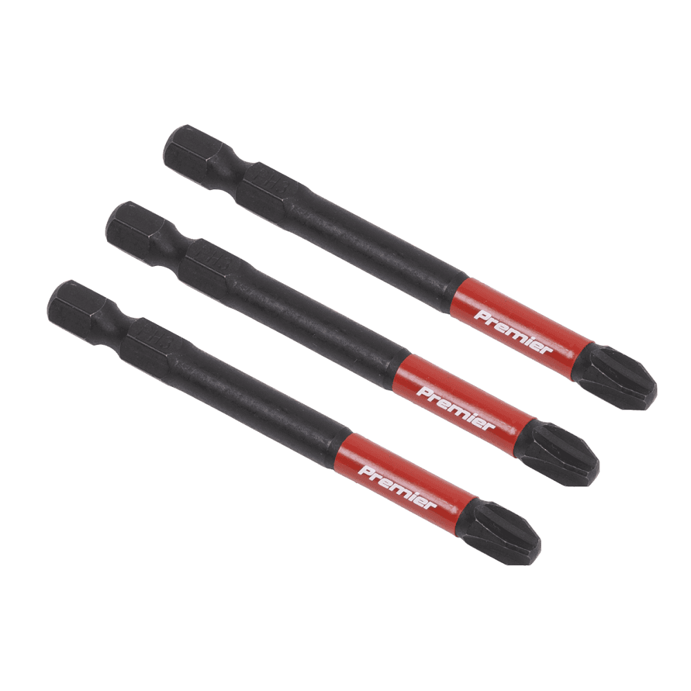 Sealey Phillips #3 Impact Power Tool Bits 75mm - 3pc Model No- AK8256