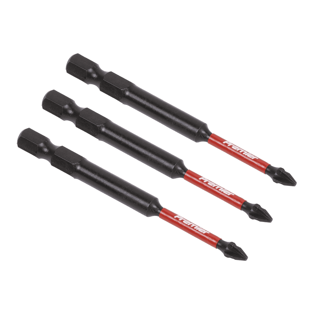 Sealey Pozi #1 Impact Power Tool Bits 75mm - 3pc Model No- AK8257