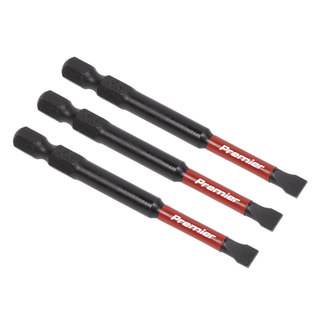 Sealey Slotted 5.5mm Impact Power Tool Bits 75mm - 3pc Model No- AK8252