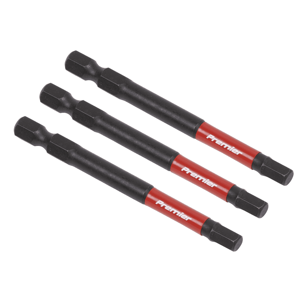 Sealey Hex 5mm Impact Power Tool Bits 75mm - 3pc Model No- AK8263