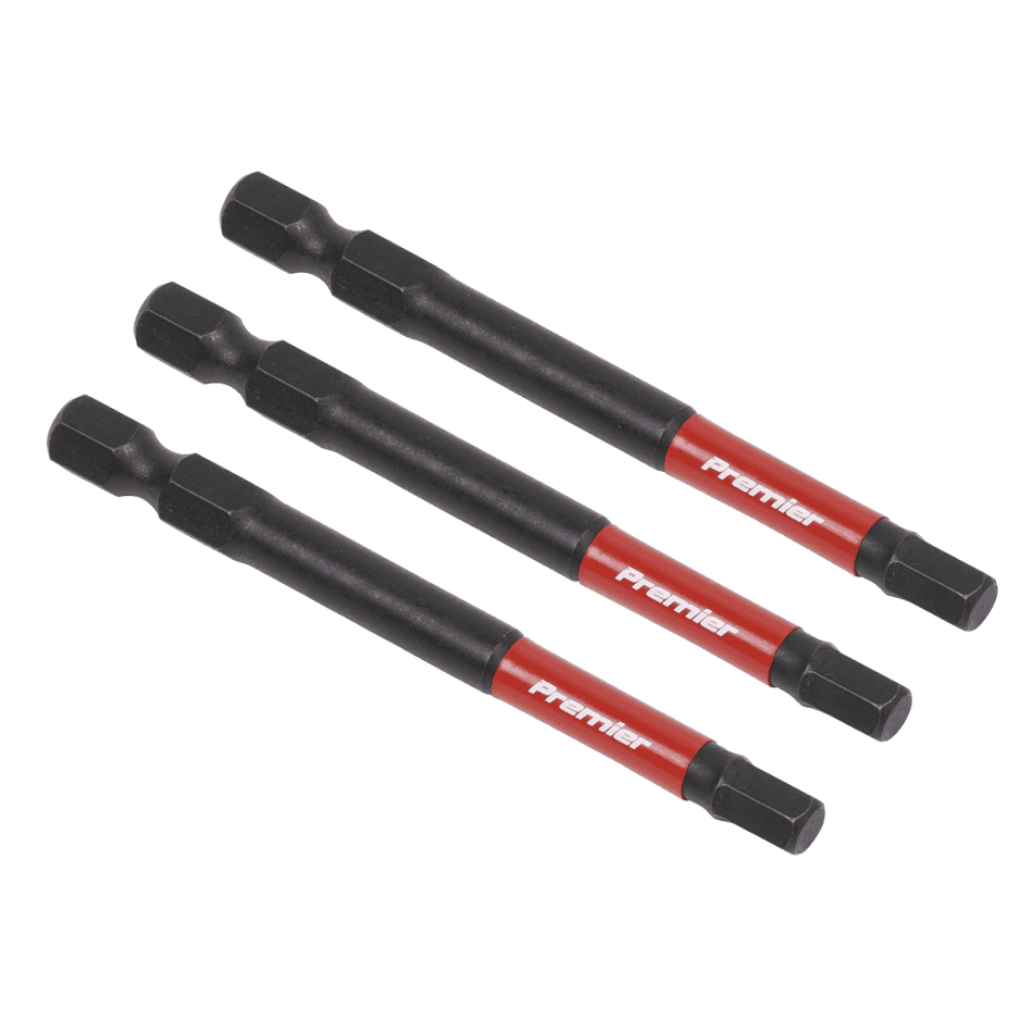 Sealey Hex 5mm Impact Power Tool Bits 75mm - 3pc Model No- AK8263