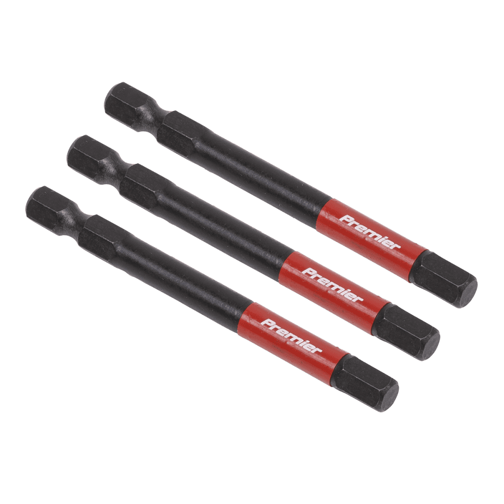 Sealey Hex 6mm Impact Power Tool Bits 75mm - 3pc Model No- AK8264