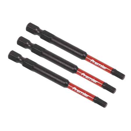 Sealey Hex 4mm Impact Power Tool Bits 75mm - 3pc Model No- AK8262