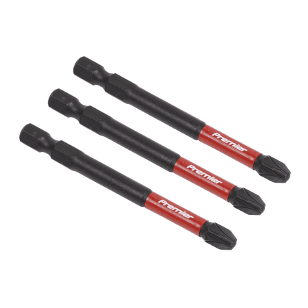 Sealey Pozi #3 Impact Power Tool Bits 75mm - 3pc Model No- AK8259
