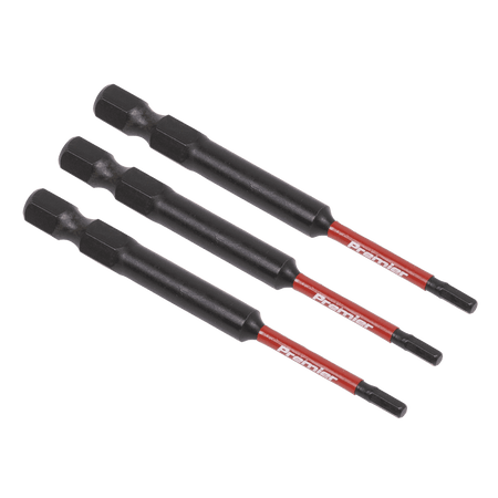 Sealey Hex 2.5mm Impact Power Tool Bits 75mm - 3pc Model No- AK8260
