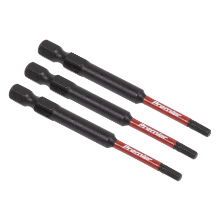 Sealey Hex 3mm Impact Power Tool Bits 75mm - 3pc Model No- AK8261