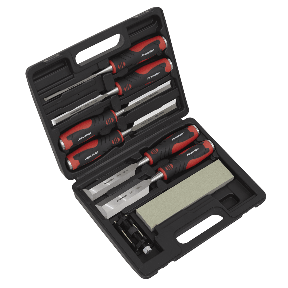 Sealey Hammer-Thru Wood Chisel 8pc Set Model No- AK9240
