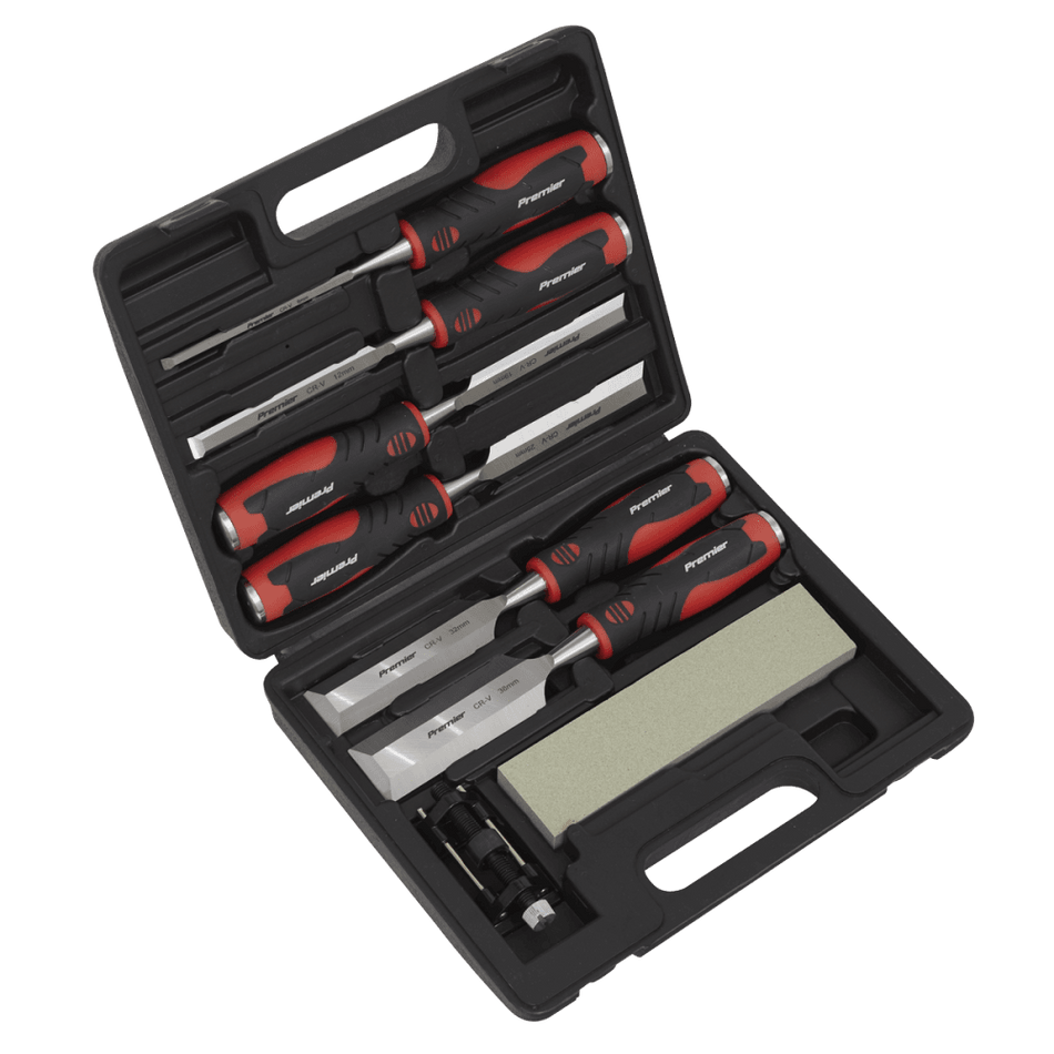 Sealey Hammer-Thru Wood Chisel 8pc Set Model No- AK9240