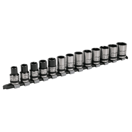 Sealey Socket Set 13pc 1/2"Sq Drive Lock-On? 6pt Metric - Black Series Model No- AK2742B