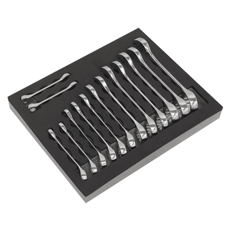 Sealey Siegen Stubby Combination Spanner Set 14pc Model No- S01232