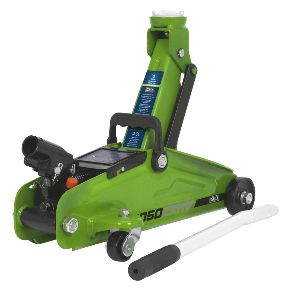 Sealey Trolley Jack 2tonne Short Chassis - Hi-Vis Model No- 1050CXHV