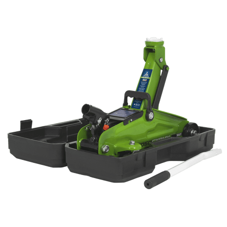 Sealey Trolley Jack 2tonne Hi-Vis Short Chassis with Storage Case Model No- 1050CXDHV