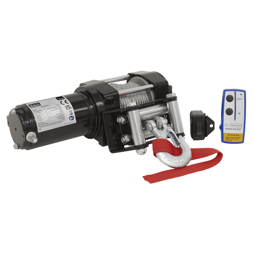 Sealey ATV Winch 1000kg Line Pull 12V Model No- ATV1000W