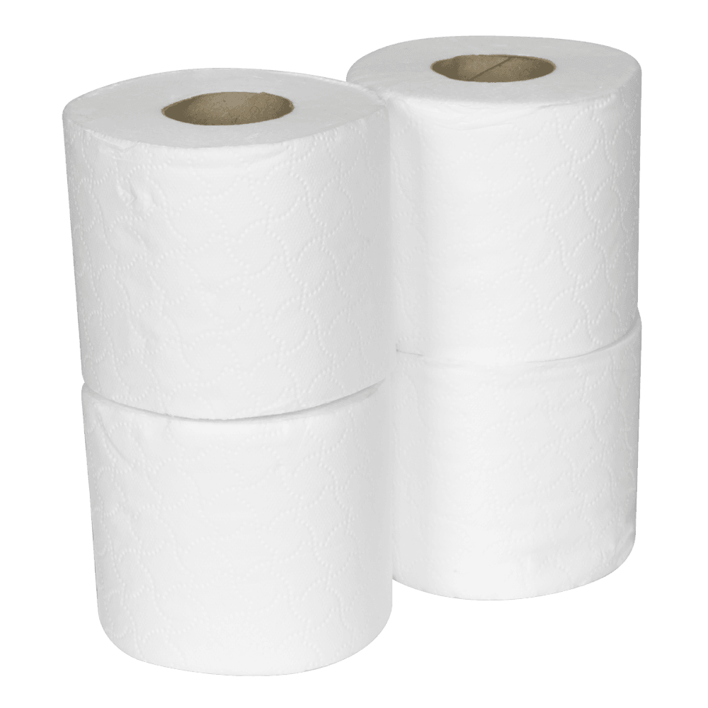 Sealey Plain White Toilet Roll - Pack of 4 x 10 (40 Rolls) Model No- TOL40