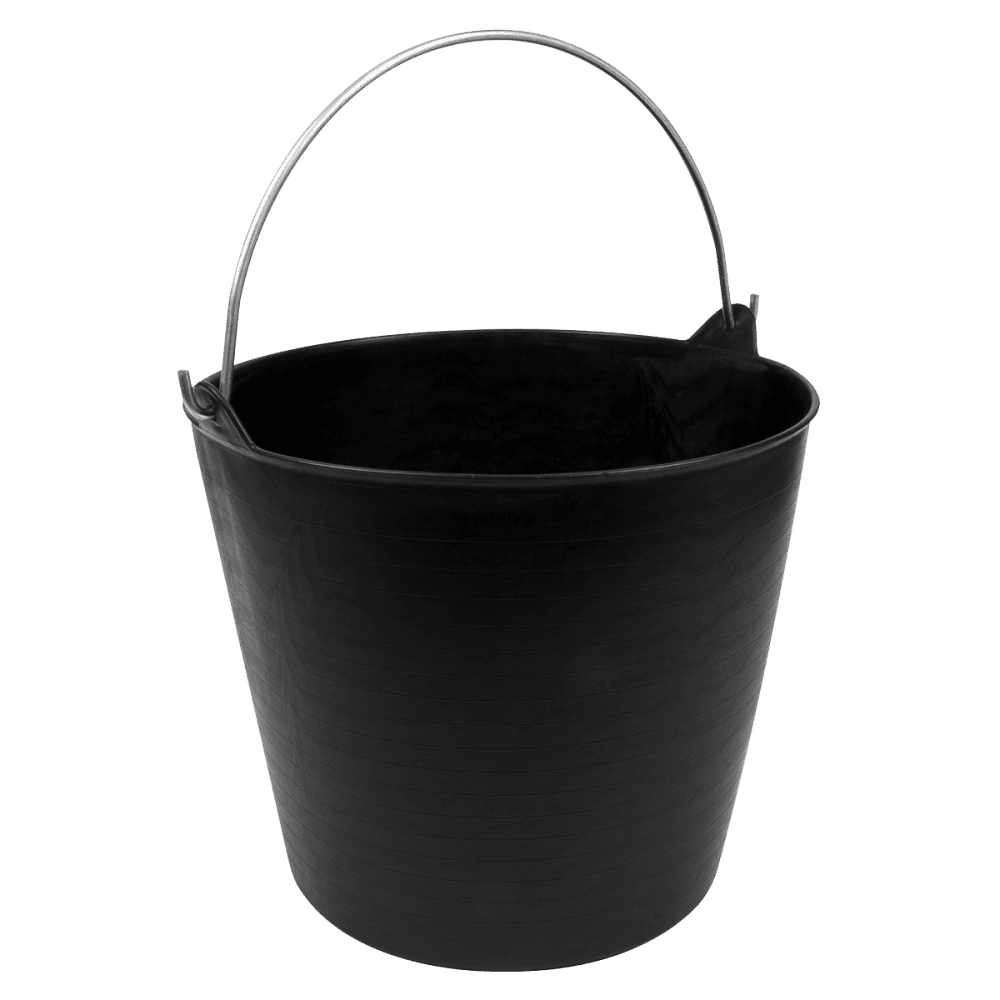 Sealey Heavy-Duty Flexi Tub 26L with Metal Handle - Black Model No- SFT26H