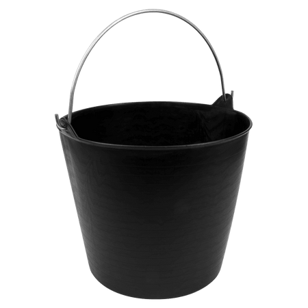 Sealey Heavy-Duty Flexi Tub 26L with Metal Handle - Black Model No- SFT26H