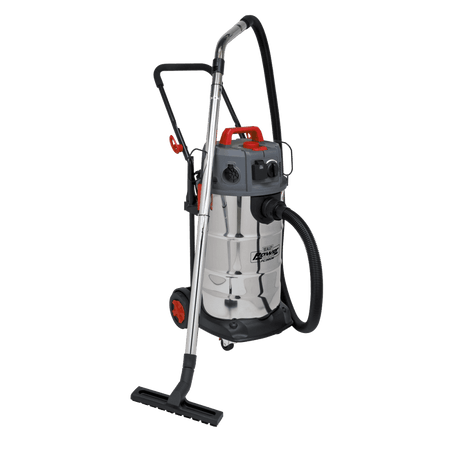 Sealey Vacuum Cleaner Industrial Dust-Free Wet/Dry 38L 1500W/230V Stainless Steel Drum M Class Filtration Model No- PC380M