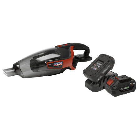 Sealey Cordless Handheld Vacuum Cleaner 650ml 20V Kit - 2 Batteries Model No- CP20VCVKIT