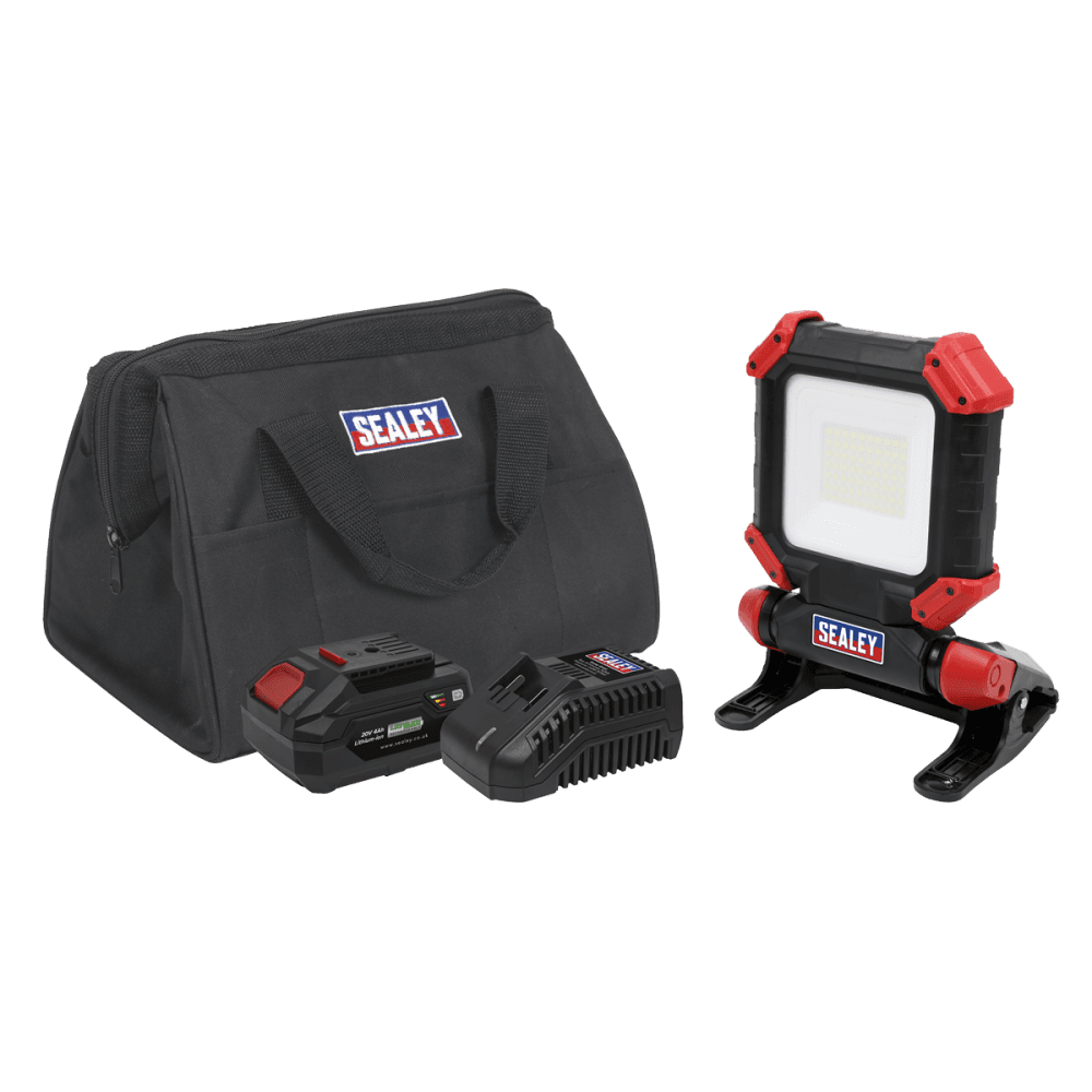 Sealey 20V Cordless SMD LED 1800lm Work Light 4Ah Model No- CP20VCLKIT1